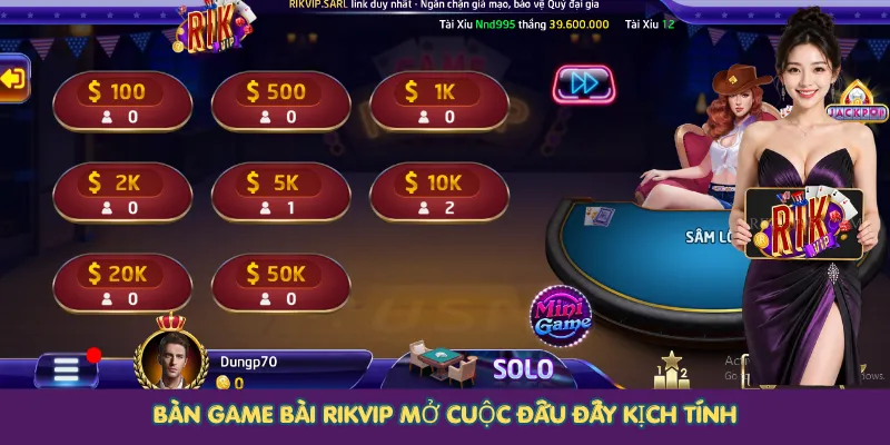 Bàn game bài Rikvip mở cuộc đấu đầy kịch tính