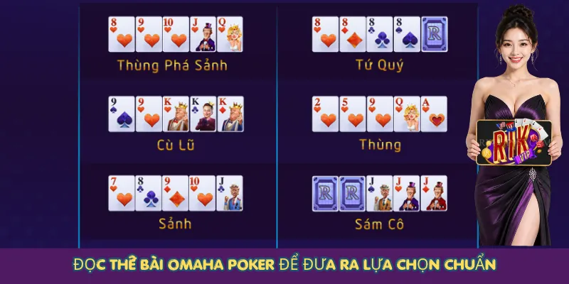Đọc thế bài Omaha Poker để đưa ra lựa chọn chuẩn