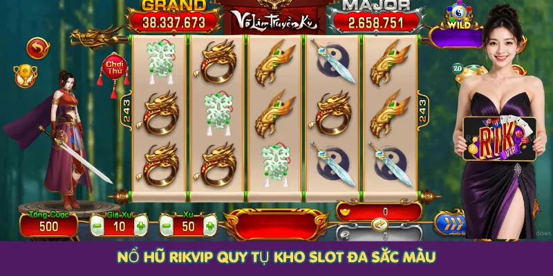Nổ hũ Rikvip quy tụ kho slot đa sắc màu